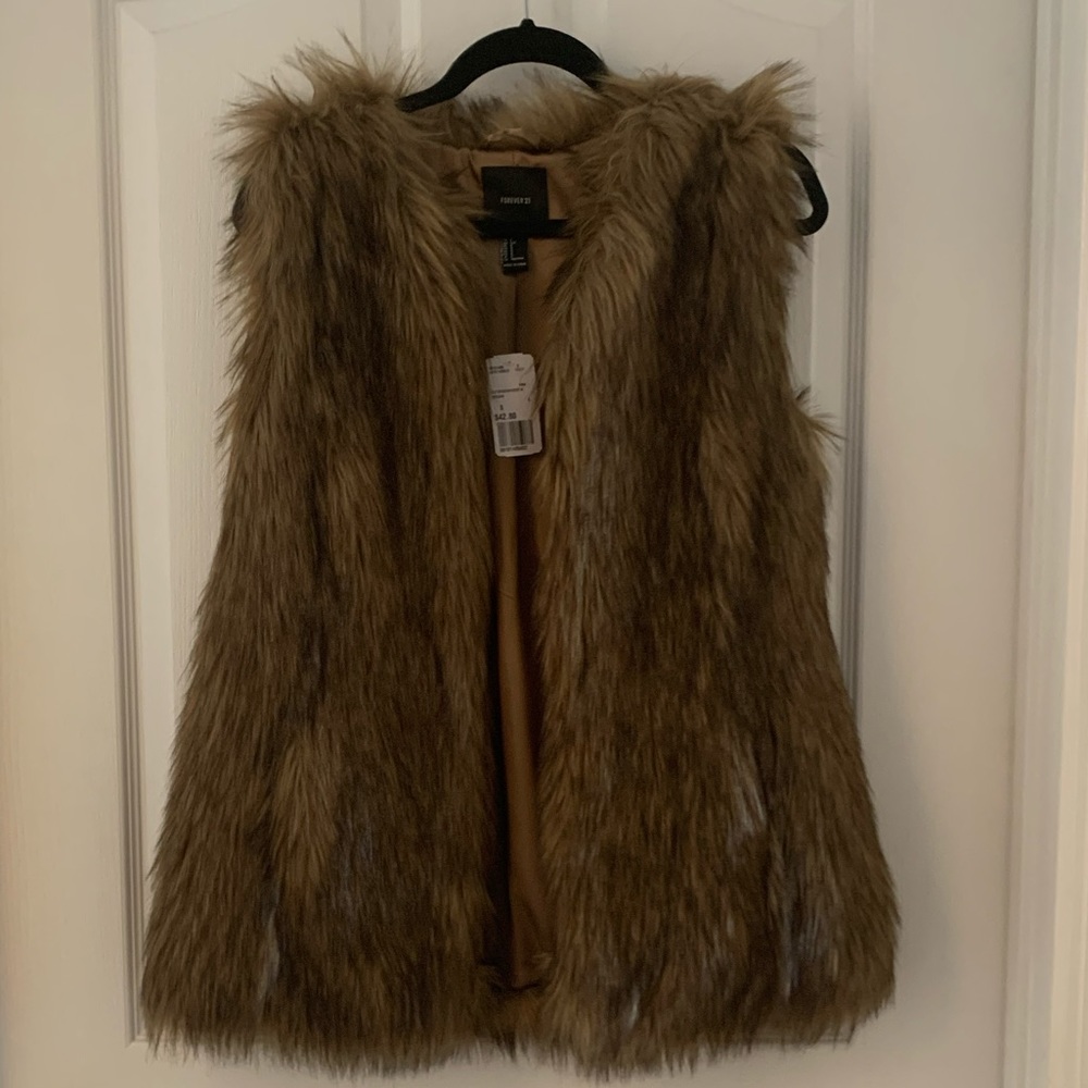 Faux fur vest
